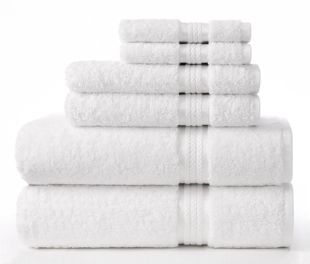 COTTON CRAFT Ultra Soft 6 Piece Towel Set - 100% Cotton Towels - Burgundy