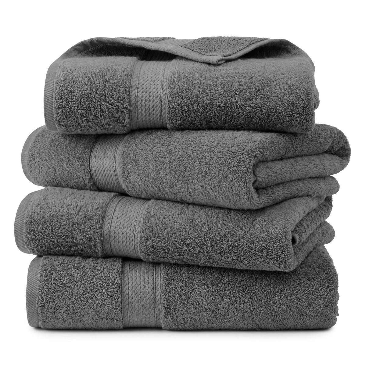 SUPERIOR Egyptian Cotton Plush & Absorbent, Hand Towel Set of 4, Cream