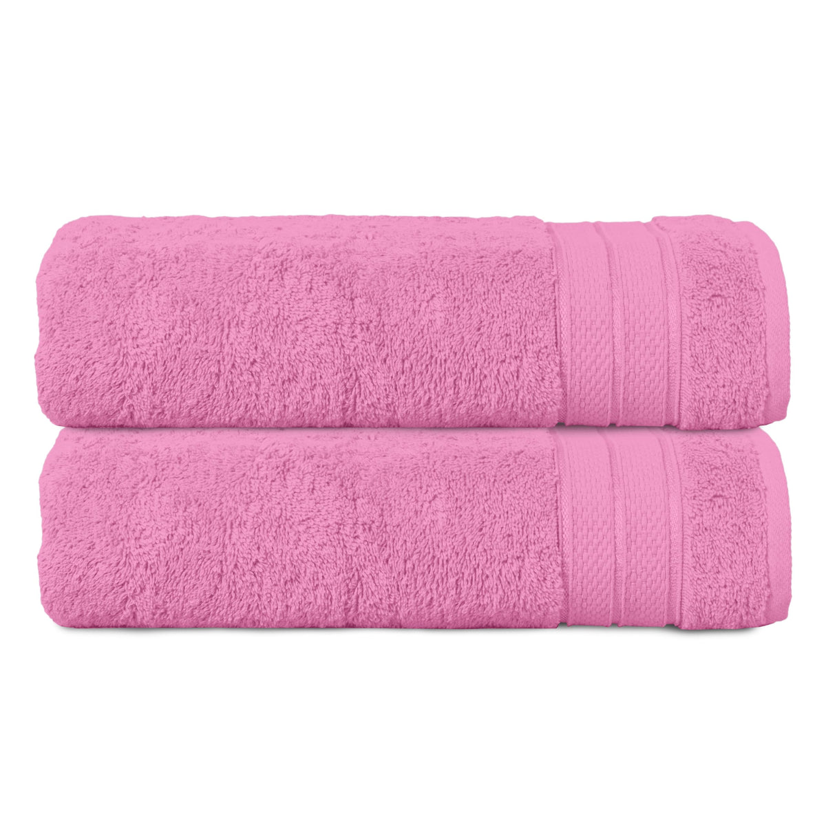 Elegant Comfort Luxury 6-Piece Towel Set, Premium Soft 100% Turkish Cotton, Three Line Popcorn Design 2 Bath Towels, 2 Hand Towels and 2 Washcloths Towel Set-Quick-Drying and Absorbent, Vibrant Orange