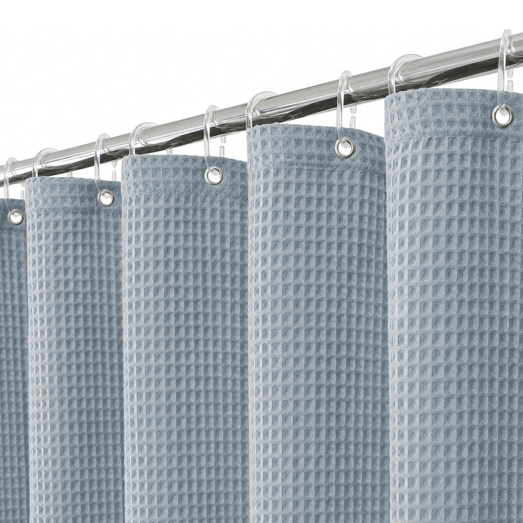 Colorful Star 256GSM Cotton Waffle Shower Curtain, Sage Green, 72 x 72