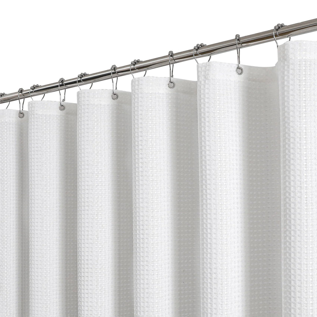 256GSM Grey Waffle Textured Shower Curtain, 72x72 Inch