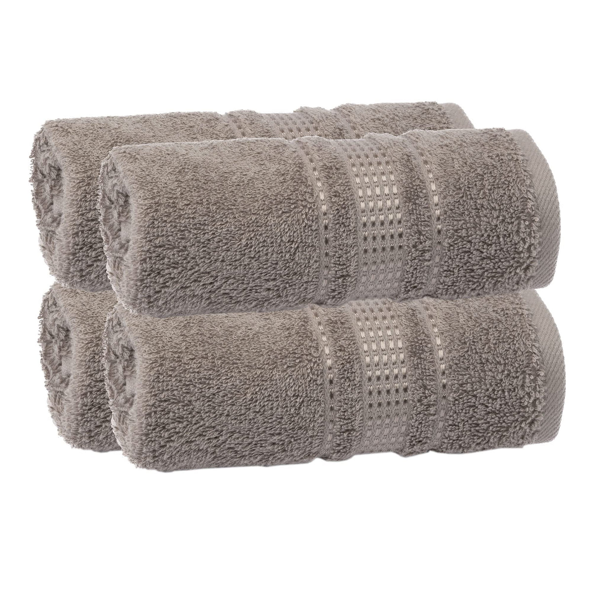 Melissa Linen Fingertip Towels 4 Pack, Aqua Green (Light Teal/Seafoam), 100% Turkish Cotton, Small Hand Towels for Face and Guest Bathroom, 12 x 18 in, Soft, Absorbent, Quick Dry, 550 GSM