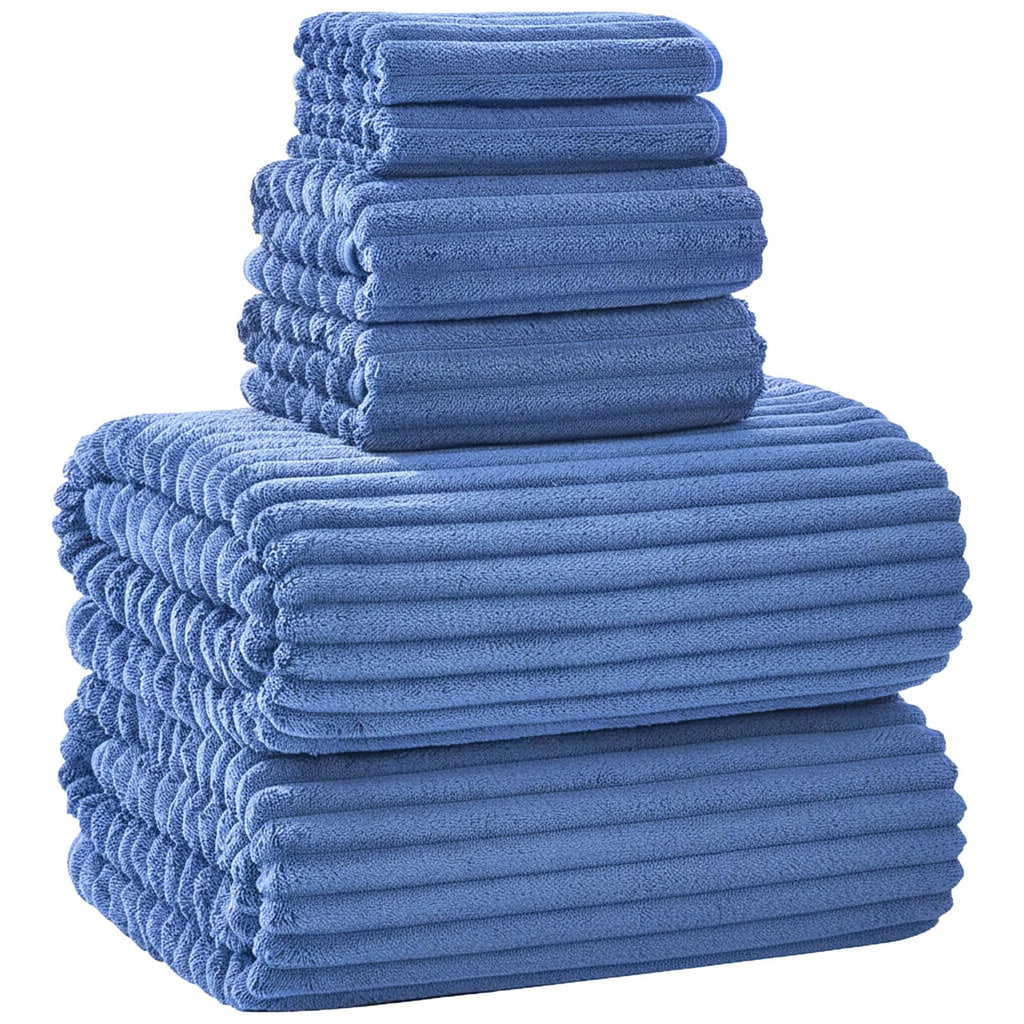 6 PC Bath Towel Set, 40"x80" Oversized Bath Sheets, Olive Green