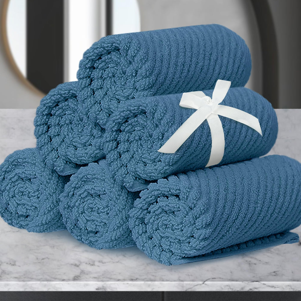VOOVA & MOVAS Hand Towels for Barthroom, 18x28 in, Soft, Deep Turquoise