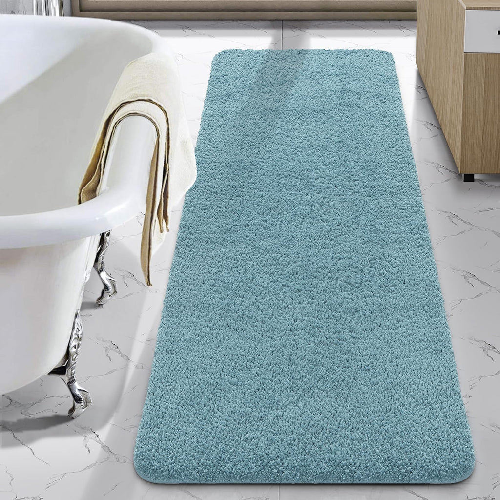 LOCHAS Bathroom Rug Runner 24x60 Inch, Bath Rugs Non Slip, Grey