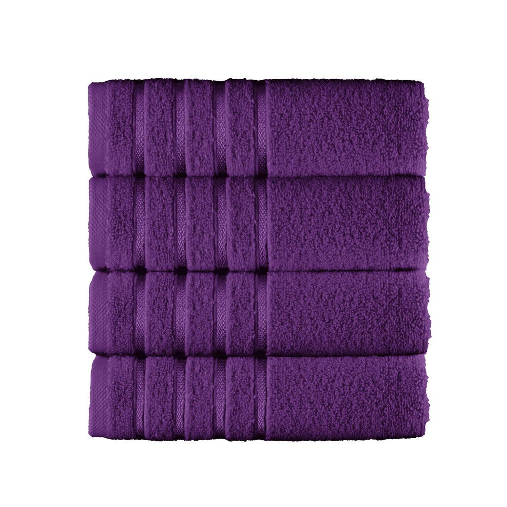 Elegant Comfort 4 Lines Viscose Stripe 6-Piece Premium Towel Set - 100% Turkish Cotton High Absorbent Luxury Bathroom Towels – Includes 2 Washcloths, 2 Hand Towels and 2 Bath Towels Set, Gold