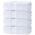 White Classic Luxury White Bath Towels - 4 Pack, 100% Turkish Cotton, 27x54