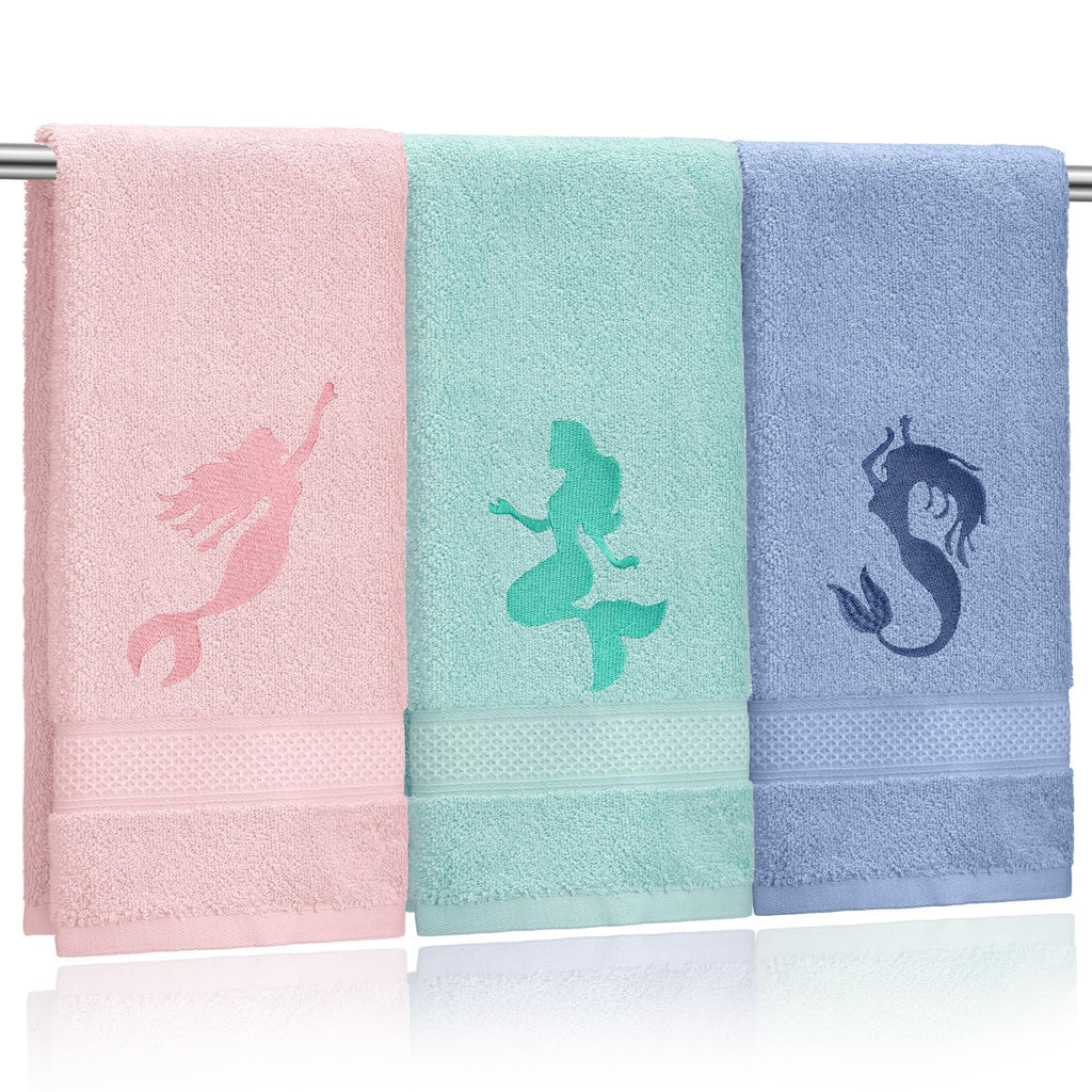 Hahafelt 3 Pack Boho Leaves Hand Towels for Bathroom, 100% Cotton