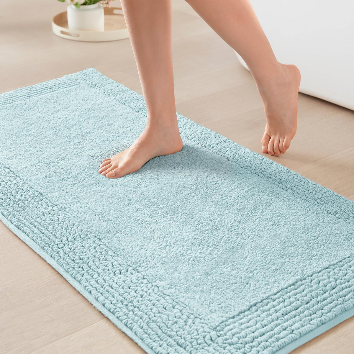 Madison Park Splendor Reversible 100% Cotton Bath Rug, 24 x 36, White