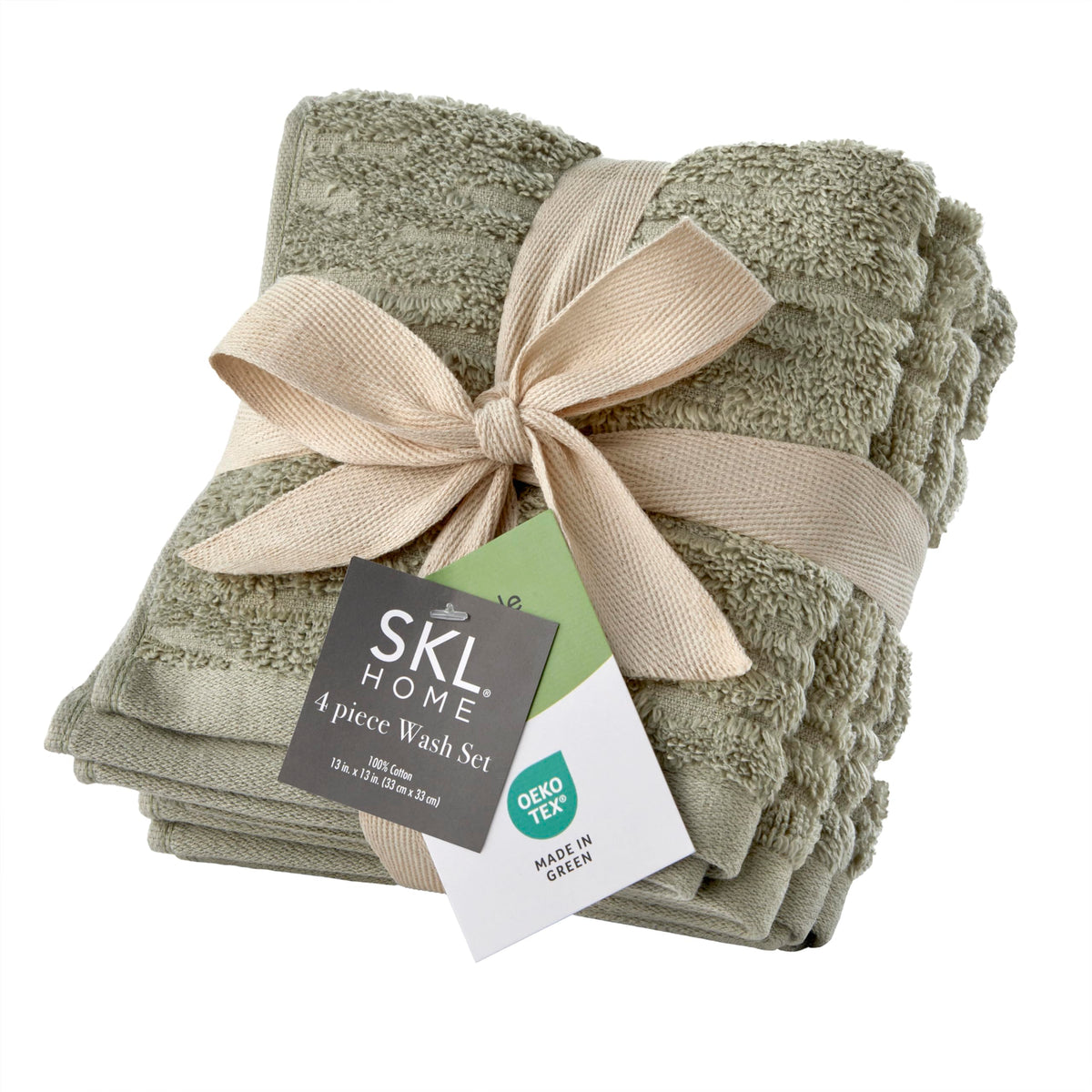 SKL Home CloudSoft Bath Towel Set, 6-Piece, 100% Cotton Luxury, Oatmeal