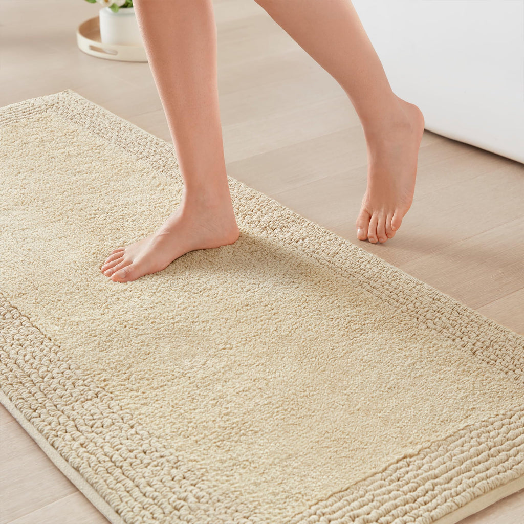 Madison Park Splendor Reversible 100% Cotton Bath Rug, 24 x 36, White