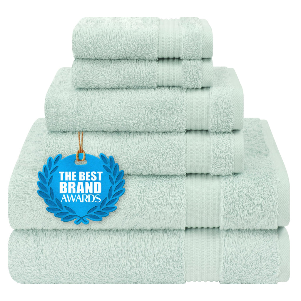 Cotton Paradise 100% Cotton Turkish Towel Set, Soft Absorbent Quick Dry, 6 Piece Towel Set, Navy Blue