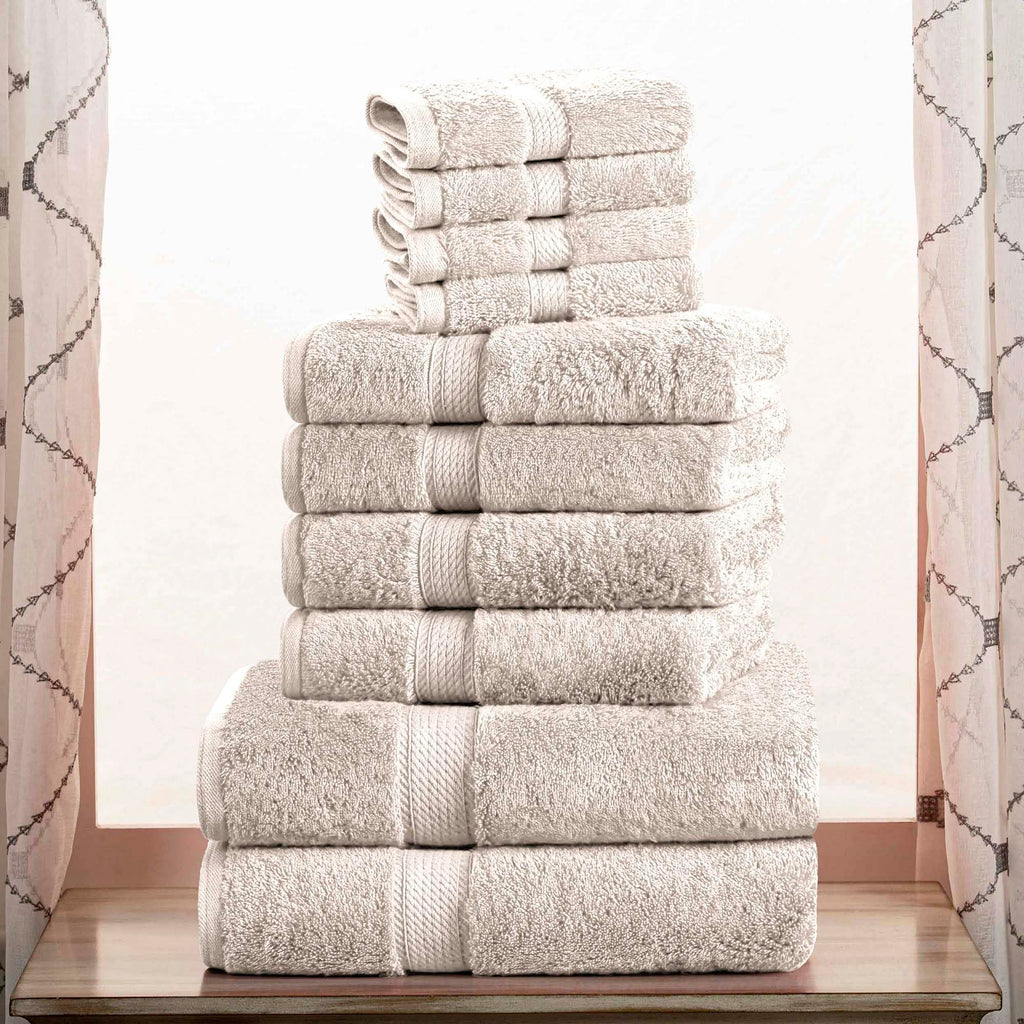 SUPERIOR Egyptian Cotton Plush & Absorbent, Hand Towel Set of 4, Cream