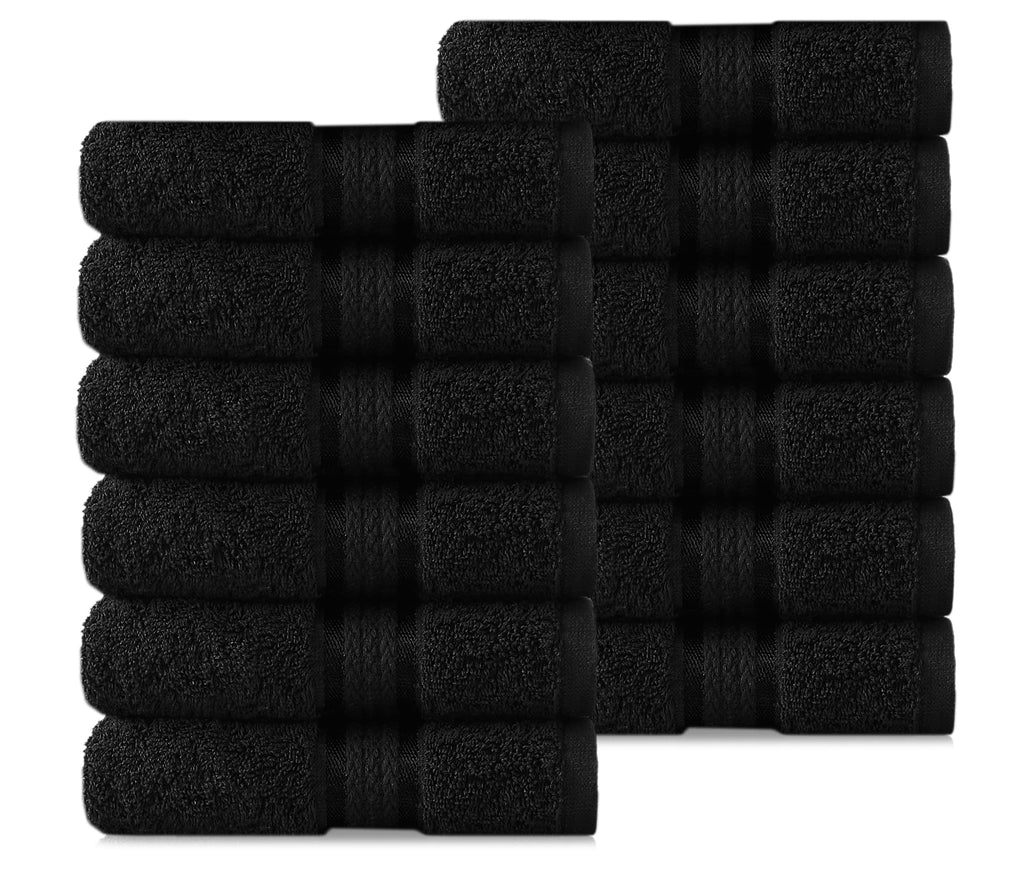 COTTON CRAFT Ultra Soft Hand Towels - 6 Pack 100% Ringspun Cotton Towel Set