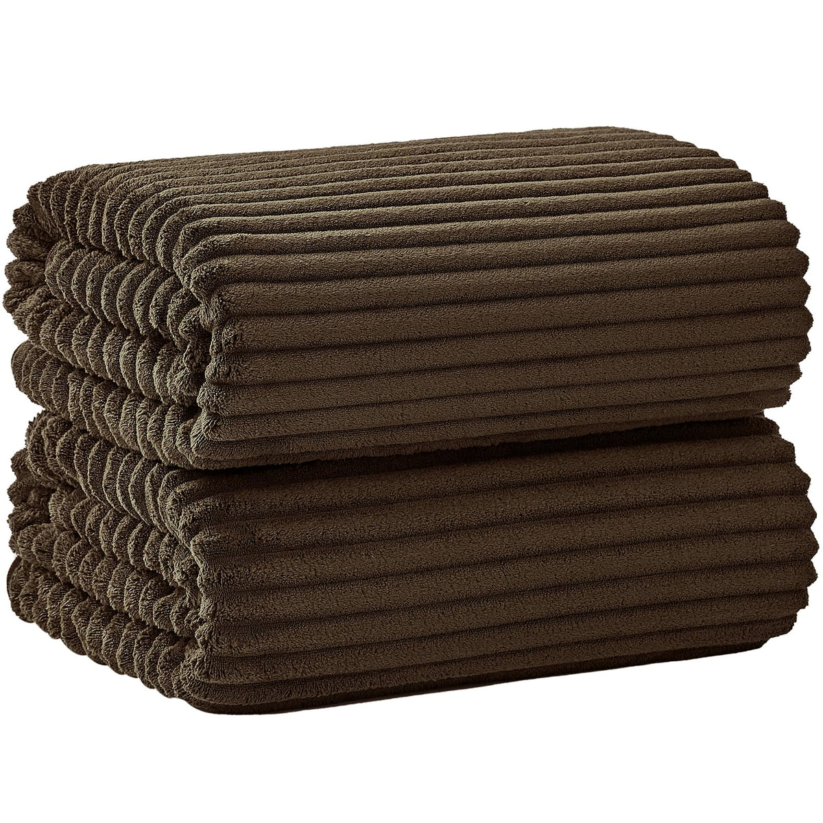 6 PC Bath Towel Set, 40"x80" Oversized Bath Sheets, Olive Green