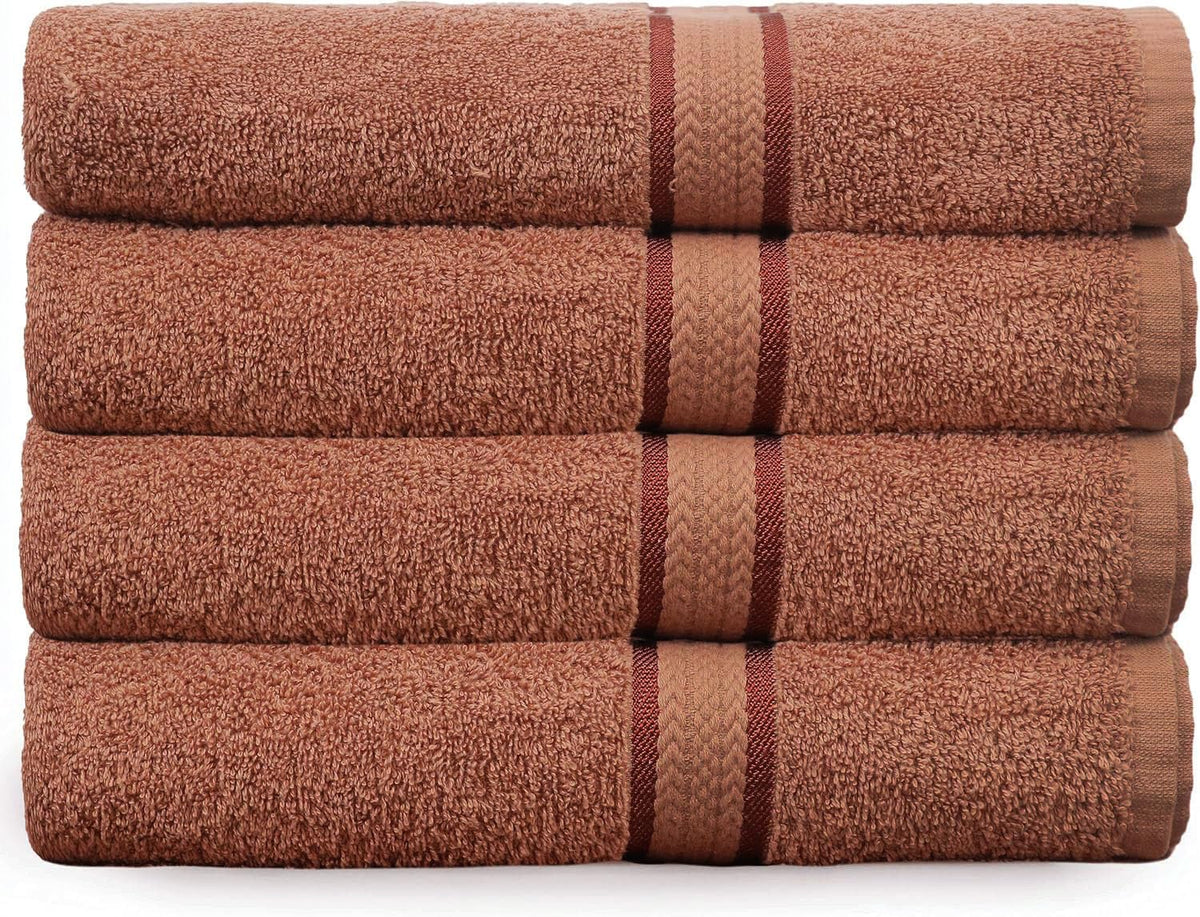 COTTON CRAFT Ultra Soft Hand Towels - 6 Pack 100% Ringspun Cotton Towel Set