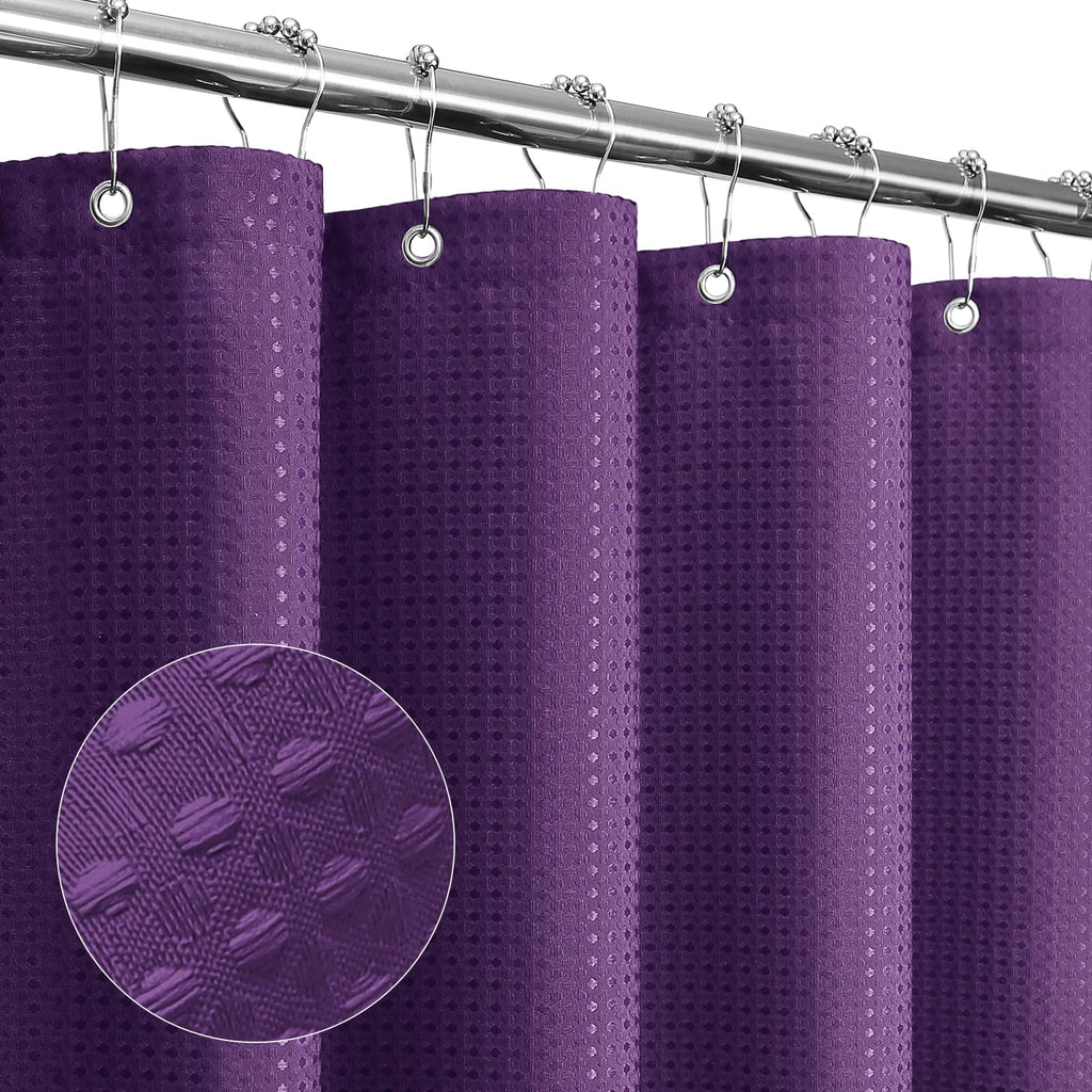 Gibelle Black Cloth-Textured Shower Curtain, Hotel Style, 72x72