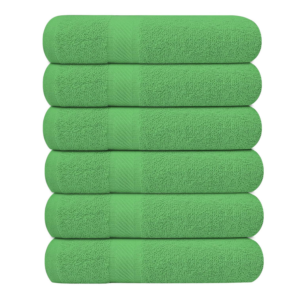 KAHAF COLLECTION 6 Pack Bath Towels Set (27 x 54 Inches) 100% Ring Spun Cotton, Lightweight, Quick Dry, Highly Absorbent Towels Multicolor, (27x54) Inches