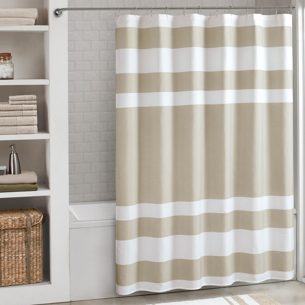 Madison Park Standard Shower Curtain for Bathroom, Grey Ombre, 72" x 72"