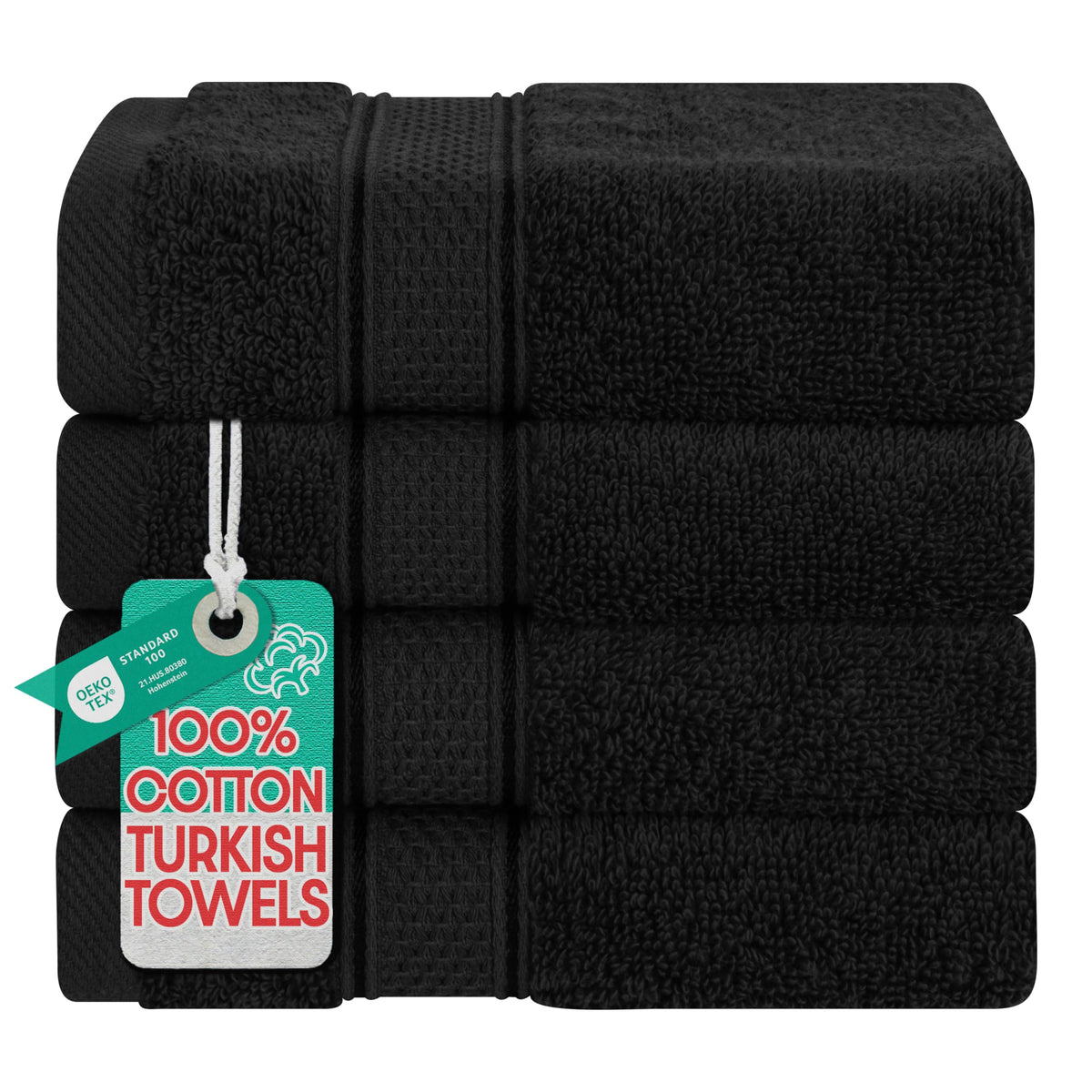 American Soft Linen Salem Turkish Bath Towel Set, 100% Cotton 600 GSM 6 Piece Towels for Bathroom, 2 Bath Towels 2 Hand Towels 2 Washcloths, Navy Blue