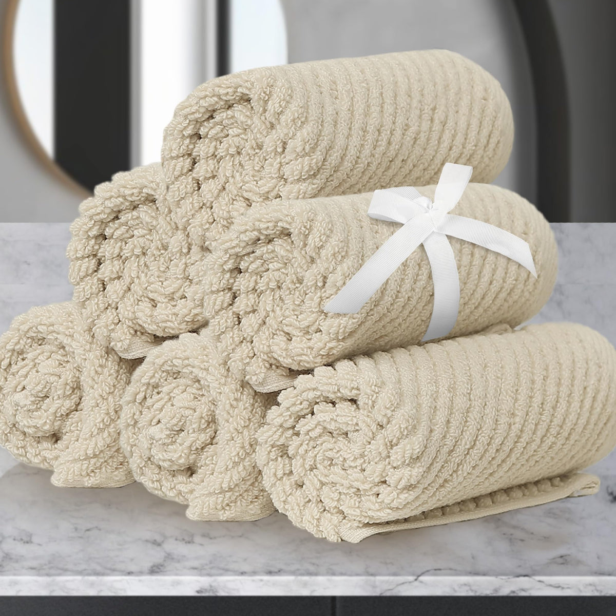VOOVA & MOVAS Hand Towels for Barthroom, 18x28 in, Soft, Deep Turquoise