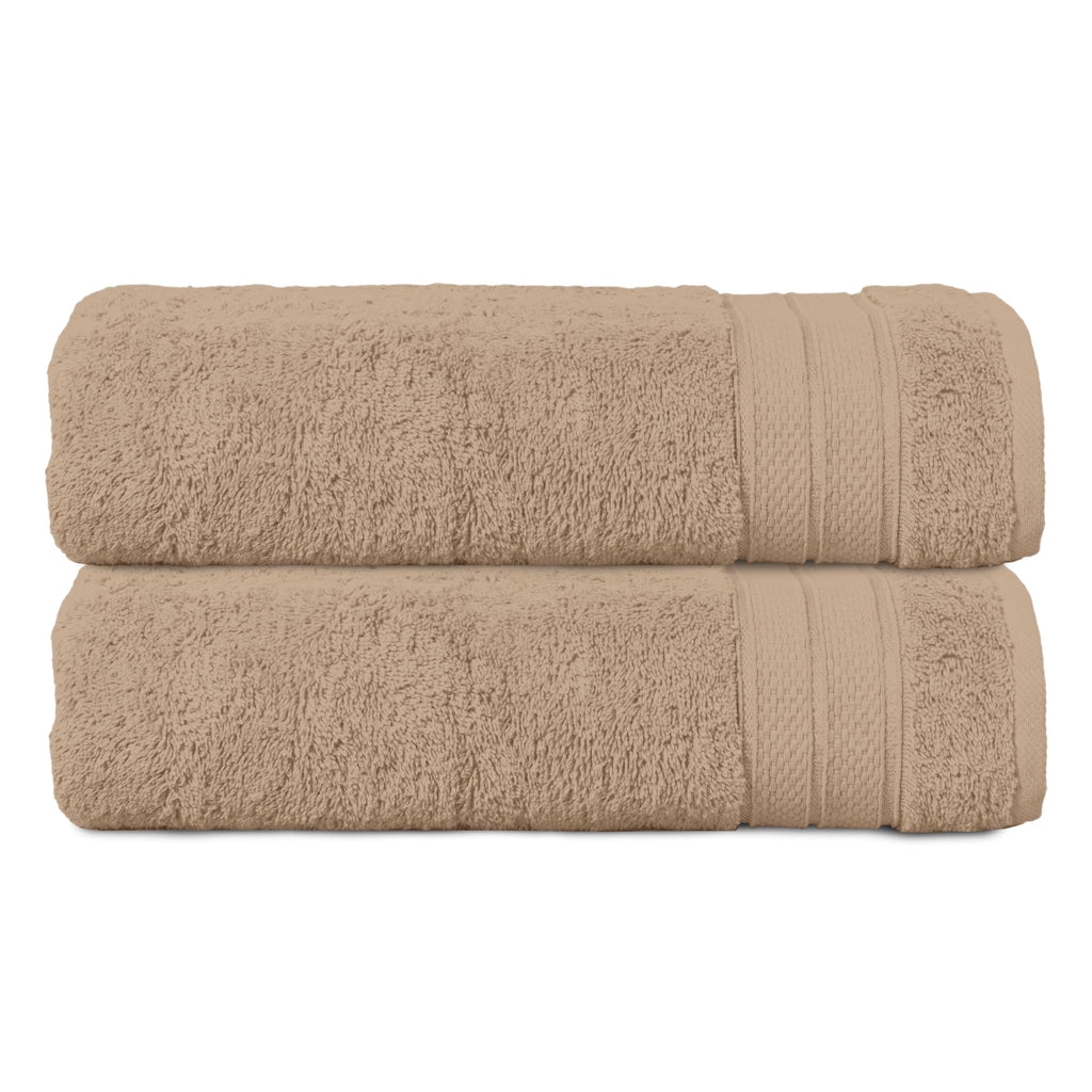 Elegant Comfort Luxury 6-Piece Towel Set, Premium Soft 100% Turkish Cotton, Three Line Popcorn Design 2 Bath Towels, 2 Hand Towels and 2 Washcloths Towel Set-Quick-Drying and Absorbent, Vibrant Orange