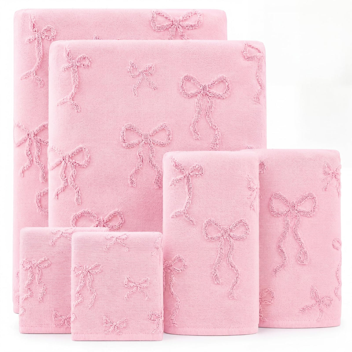 Peryiter 6 Pack Bath Towels Set, Coffee Color, Leopard