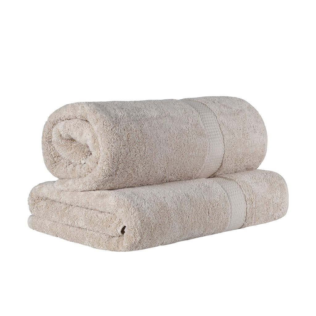 SUPERIOR Egyptian Cotton Plush & Absorbent, Hand Towel Set of 4, Cream