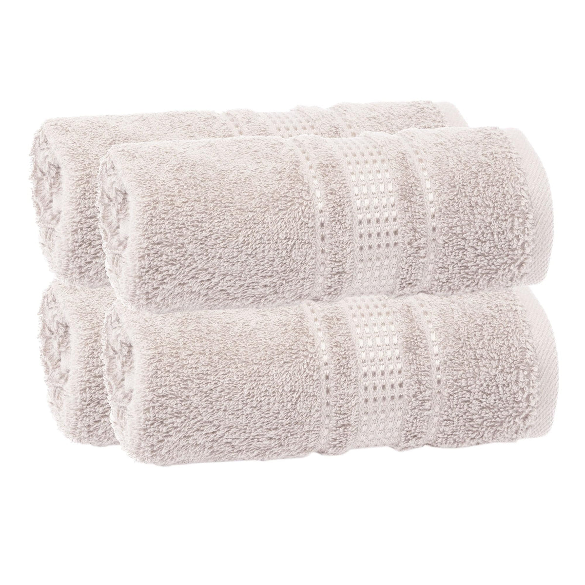 Melissa Linen Fingertip Towels 4 Pack, Aqua Green (Light Teal/Seafoam), 100% Turkish Cotton, Small Hand Towels for Face and Guest Bathroom, 12 x 18 in, Soft, Absorbent, Quick Dry, 550 GSM