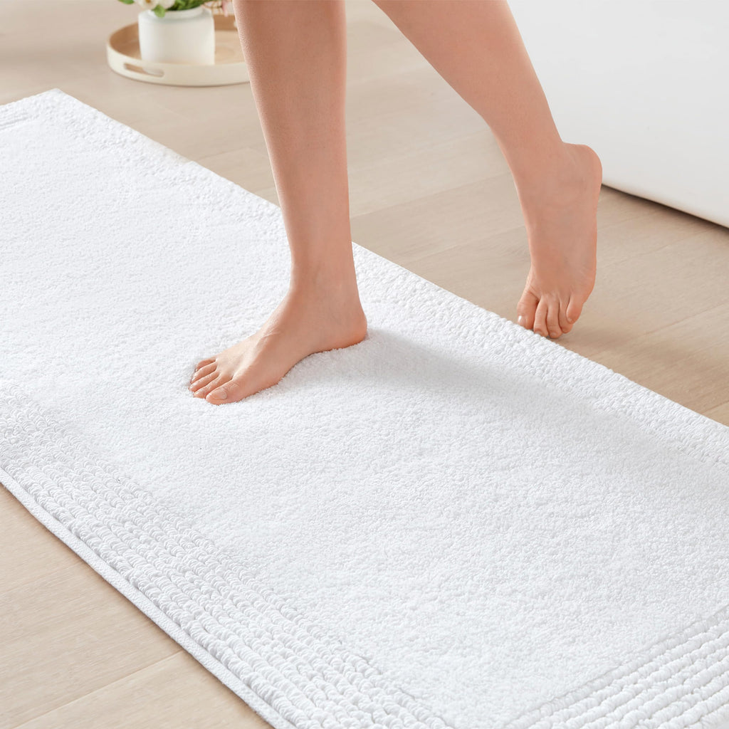 Madison Park Splendor Reversible 100% Cotton Bath Rug, 24 x 36, White