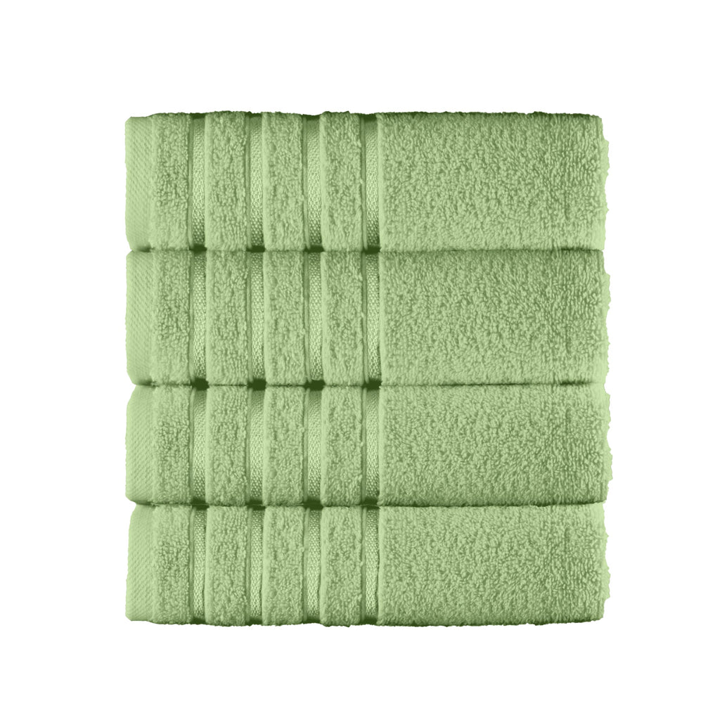 Elegant Comfort 4 Lines Viscose Stripe 6-Piece Premium Towel Set - 100% Turkish Cotton High Absorbent Luxury Bathroom Towels – Includes 2 Washcloths, 2 Hand Towels and 2 Bath Towels Set, Gold