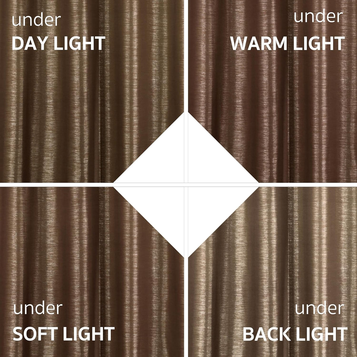 Brown Silver Glitter Shower Curtain: Waterproof Washable Quick Dry 72Lx72W