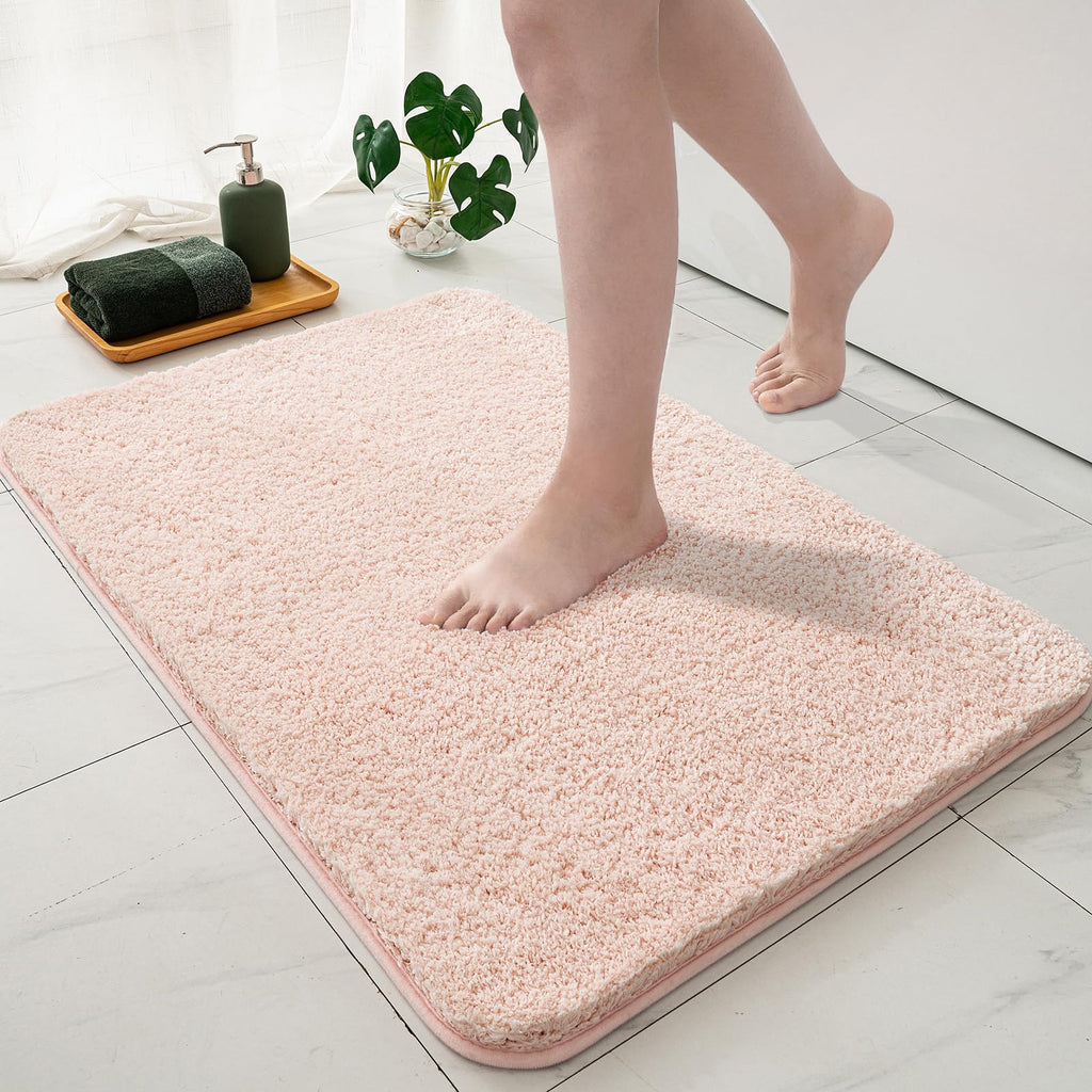 MIULEE Dark Purple Bathroom Rugs Soft Small Microfiber Bath Mat 16x24 Inch