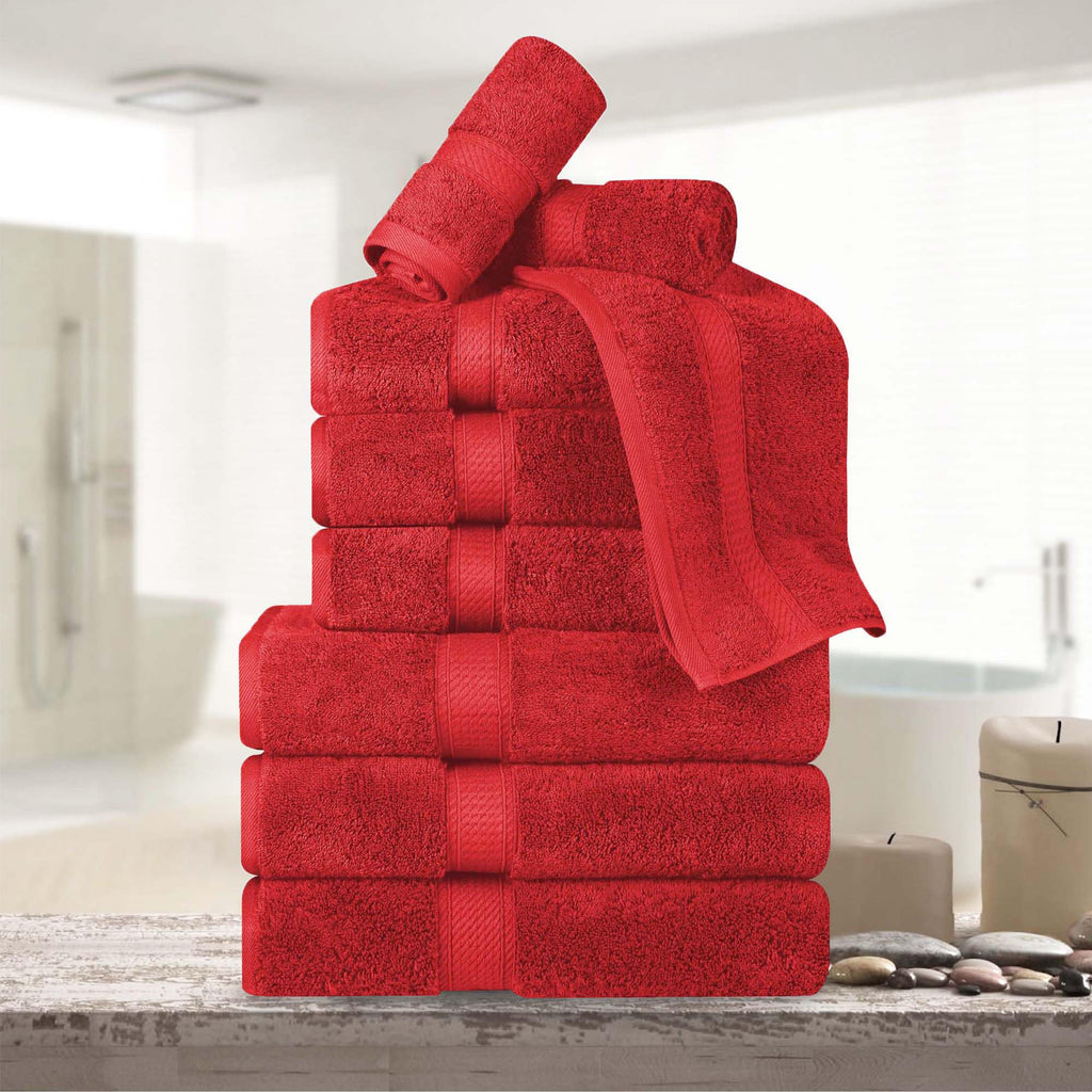SUPERIOR Egyptian Cotton Plush & Absorbent, Hand Towel Set of 4, Cream