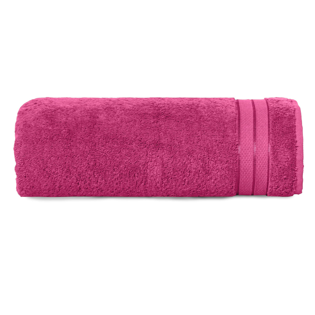 Elegant Comfort Luxury 6-Piece Towel Set, Premium Soft 100% Turkish Cotton, Three Line Popcorn Design 2 Bath Towels, 2 Hand Towels and 2 Washcloths Towel Set-Quick-Drying and Absorbent, Vibrant Orange