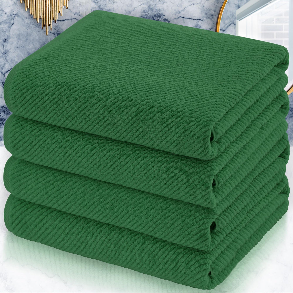 VOOVA & MOVAS Hand Towels for Barthroom, 18x28 in, Soft, Deep Turquoise