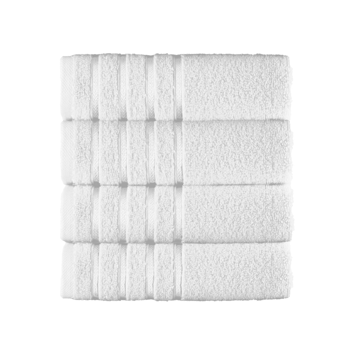 Elegant Comfort 4 Lines Viscose Stripe 6-Piece Premium Towel Set - 100% Turkish Cotton High Absorbent Luxury Bathroom Towels – Includes 2 Washcloths, 2 Hand Towels and 2 Bath Towels Set, Gold