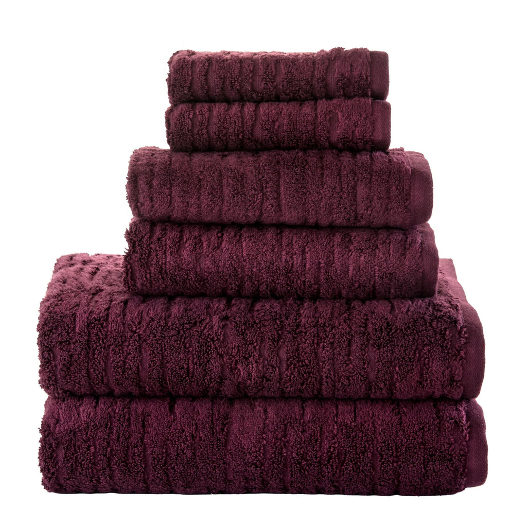 SKL Home CloudSoft Bath Towel Set, 6-Piece, 100% Cotton Luxury, Oatmeal