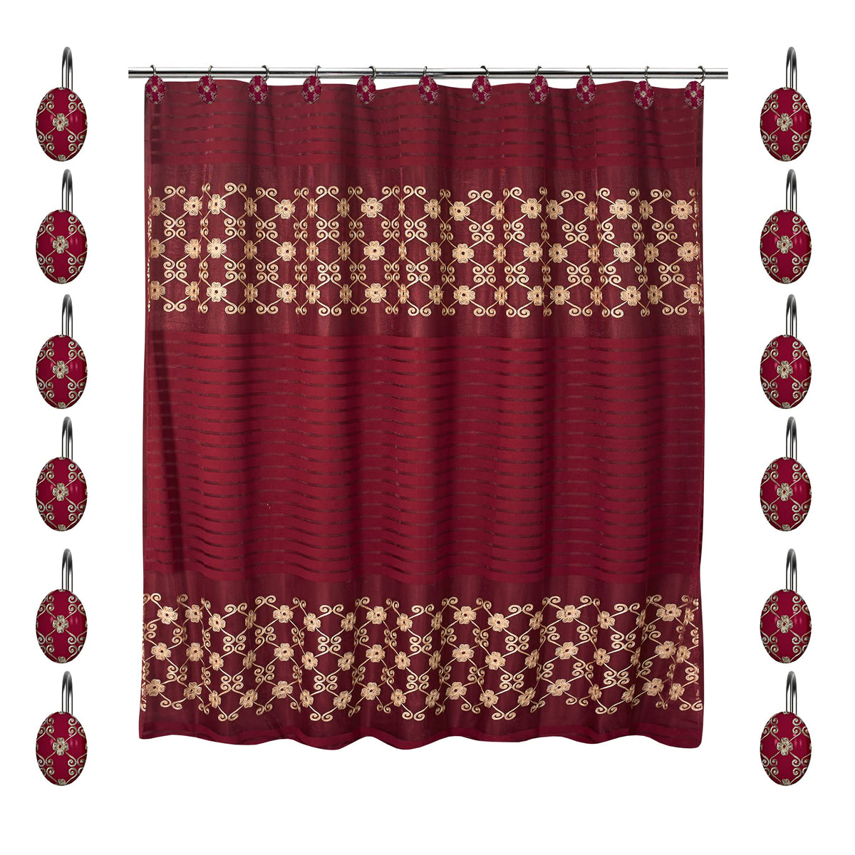 Zahari Home Spindle Modern Bathroom Towel Set - 3 Piece Bath, Hand, and Wash Towels - Classic Luxury Contemporary Decor - Beautiful Gold Unique Design Bath Ensemble