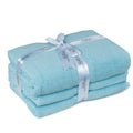 HILLFAIR 100% Cotton 24 Piece Bath Towels Set for Bathroom - Ocean Blue