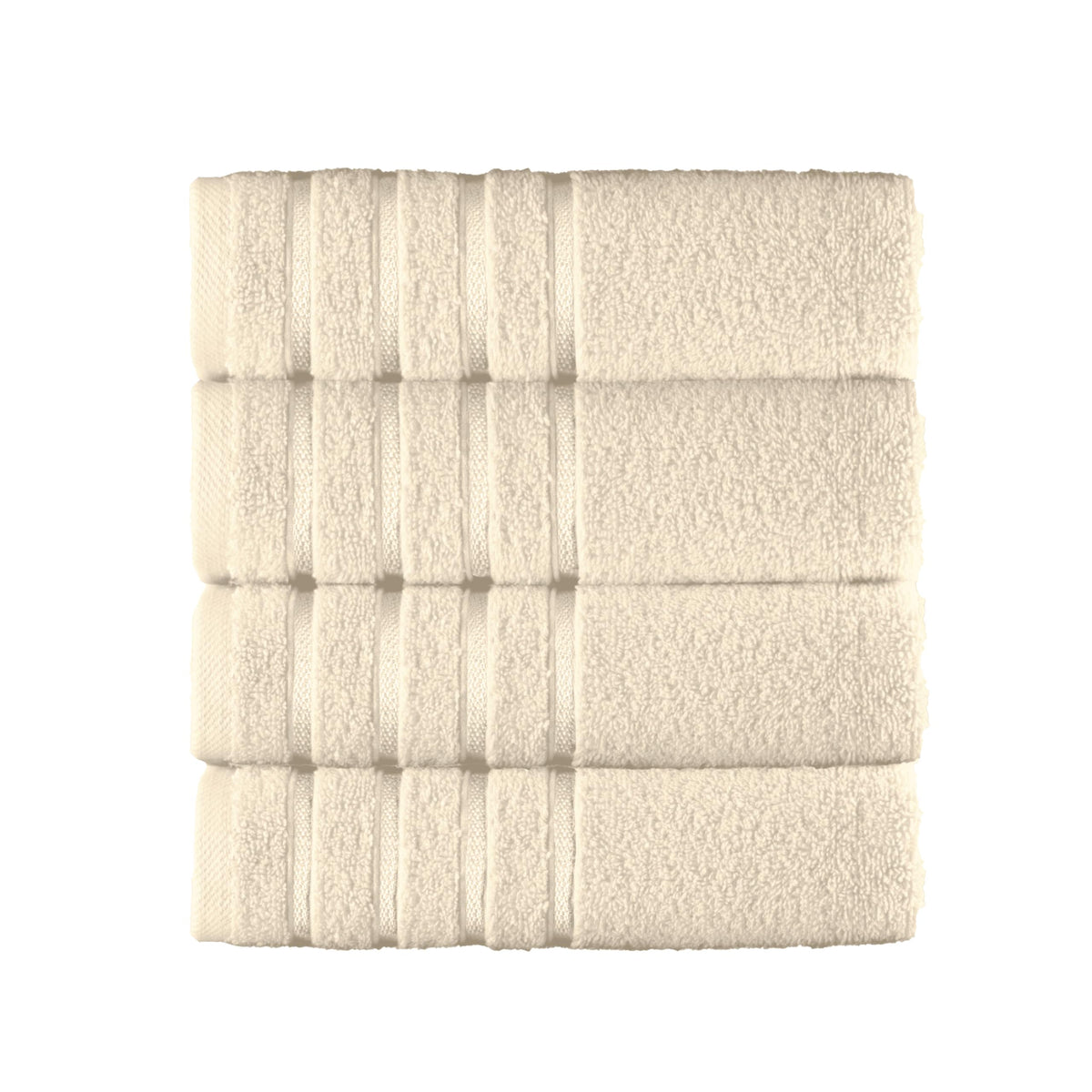Elegant Comfort 4 Lines Viscose Stripe 6-Piece Premium Towel Set - 100% Turkish Cotton High Absorbent Luxury Bathroom Towels – Includes 2 Washcloths, 2 Hand Towels and 2 Bath Towels Set, Gold