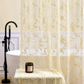 Irenare Black Lace Shower Curtain Victorian Floral Decor 72 x 72 Inch