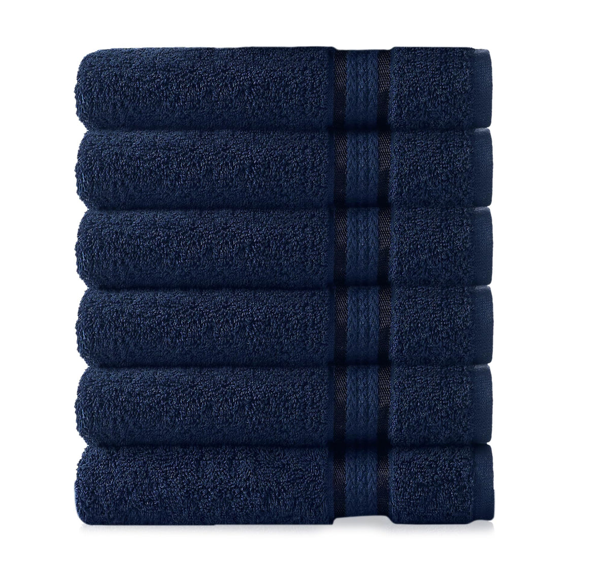 COTTON CRAFT Ultra Soft Hand Towels - 6 Pack 100% Ringspun Cotton Towel Set