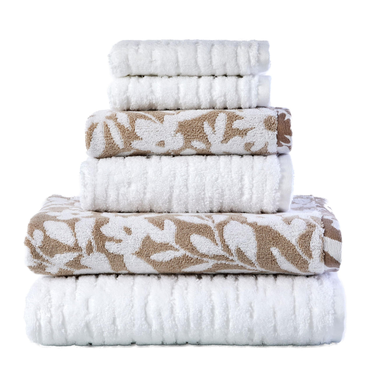 SKL Home Distressed Leaves Hand Towel Set-2pc, Turkish Cotton, Denim Blue