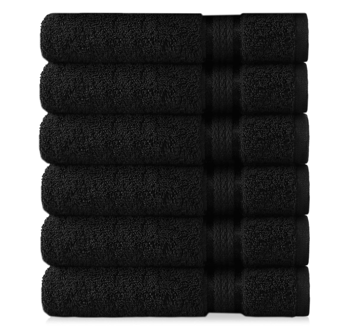 COTTON CRAFT Ultra Soft Hand Towels - 6 Pack 100% Ringspun Cotton Towel Set
