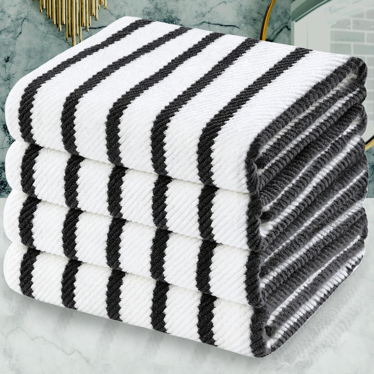 VOOVA & MOVAS Hand Towels for Barthroom, 18x28 in, Soft, Deep Turquoise