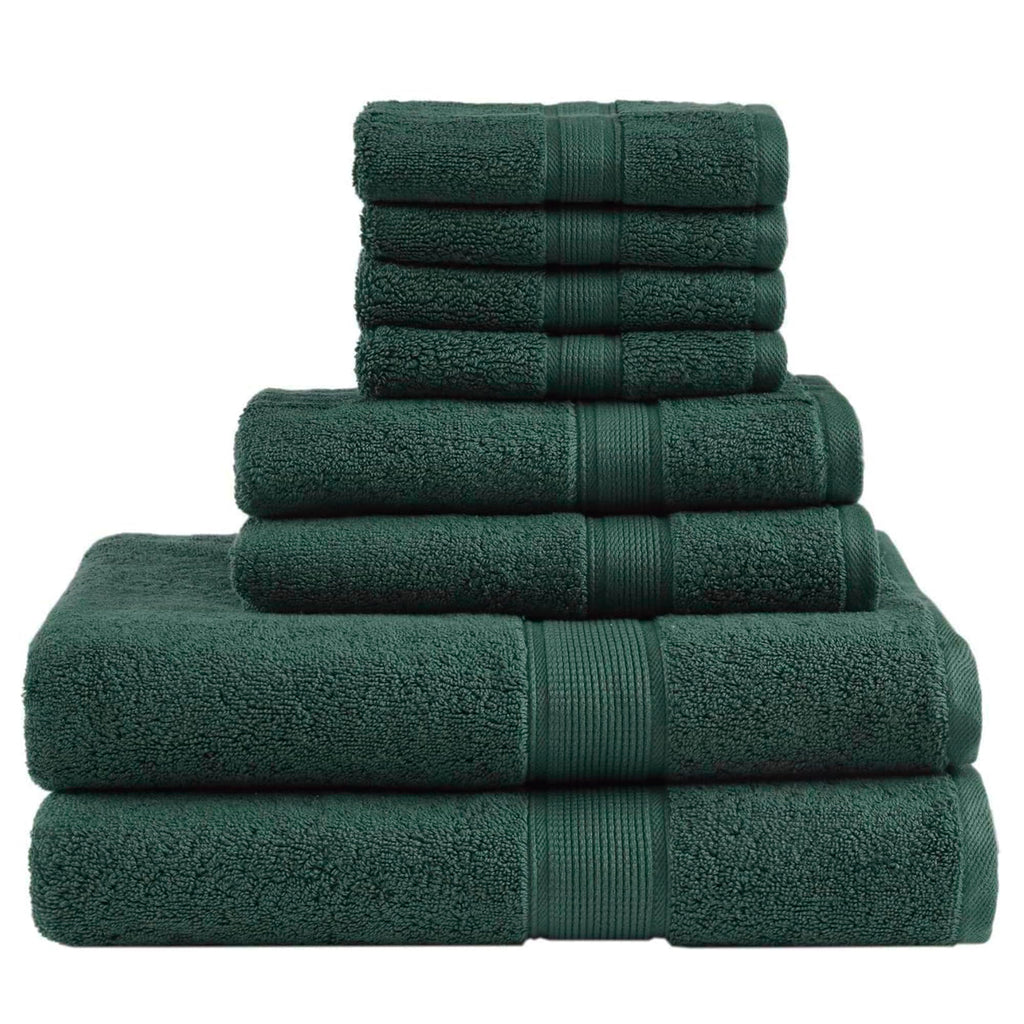 Madison Park 800GSM 100% Cotton Bathroom Bath Towel Set of 8, Cream
