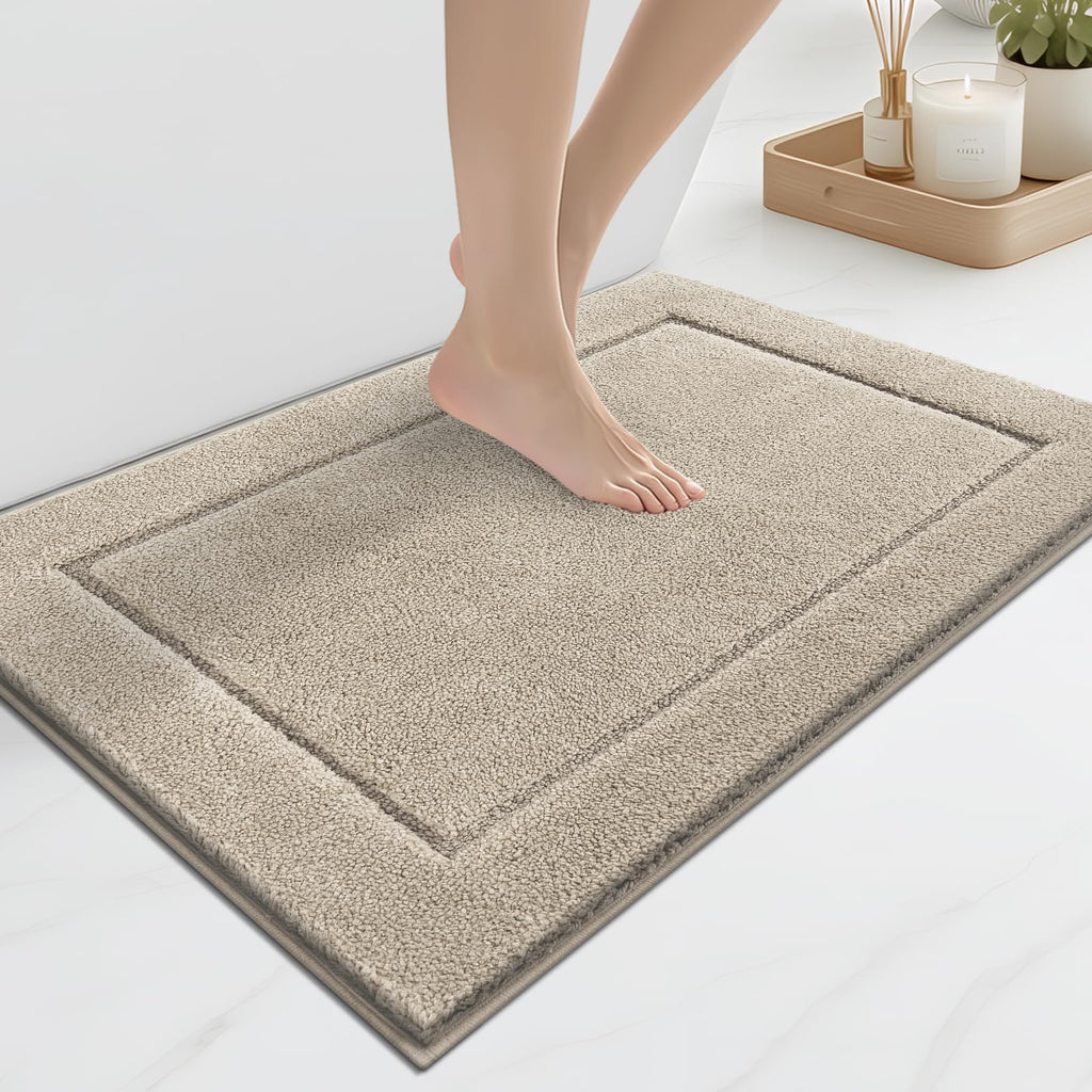 anllugs Bathroom Rugs, Non-Slip Bath Runner Rugs, 30" x 84", Beige