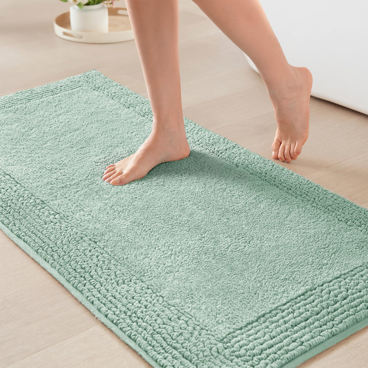 Madison Park Splendor Reversible 100% Cotton Bath Rug, 24 x 36, White