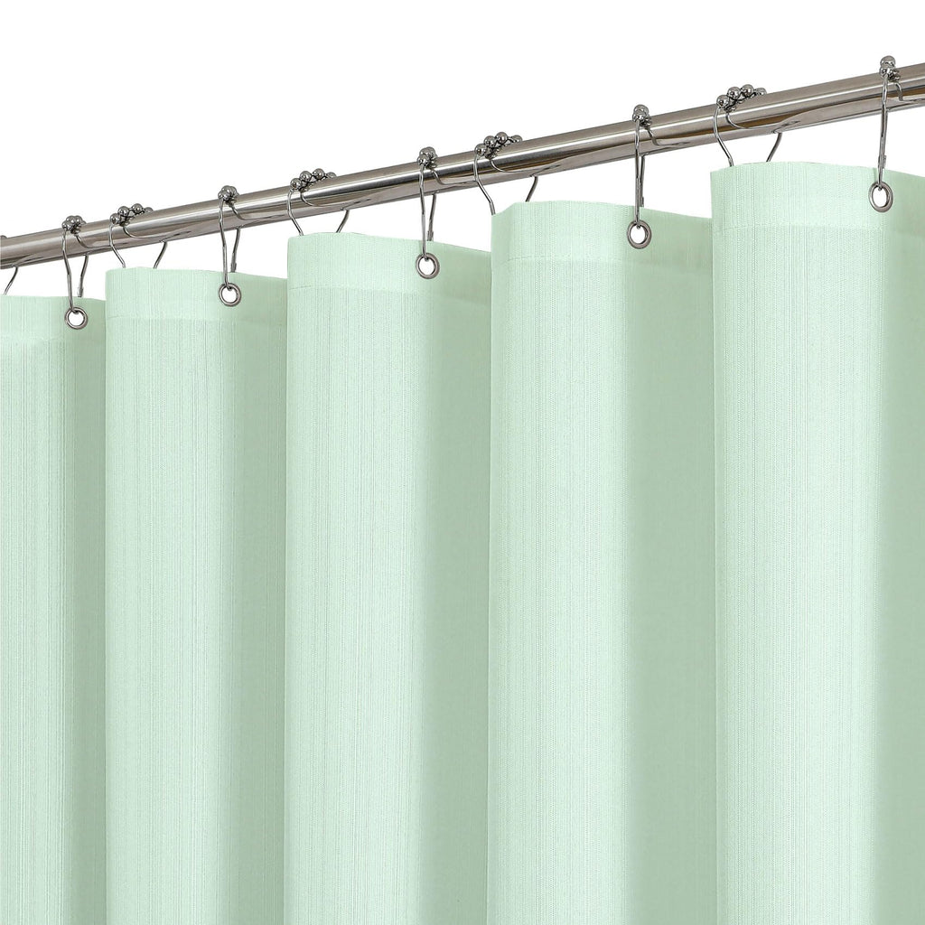 2-in-1 Waterproof Textured Fabric Shower Curtain, 72W x 72L, Cream